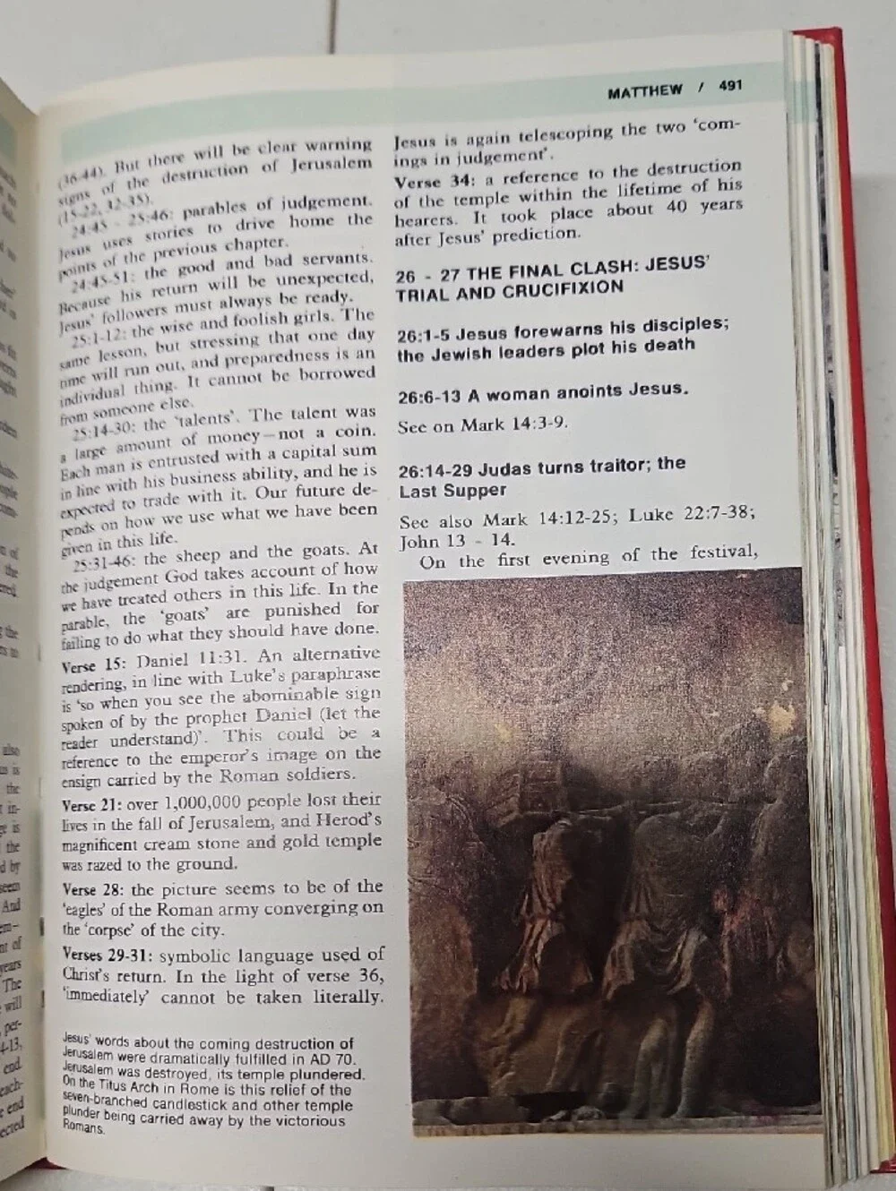 Red Handbook to the Bible - Gold Lettering